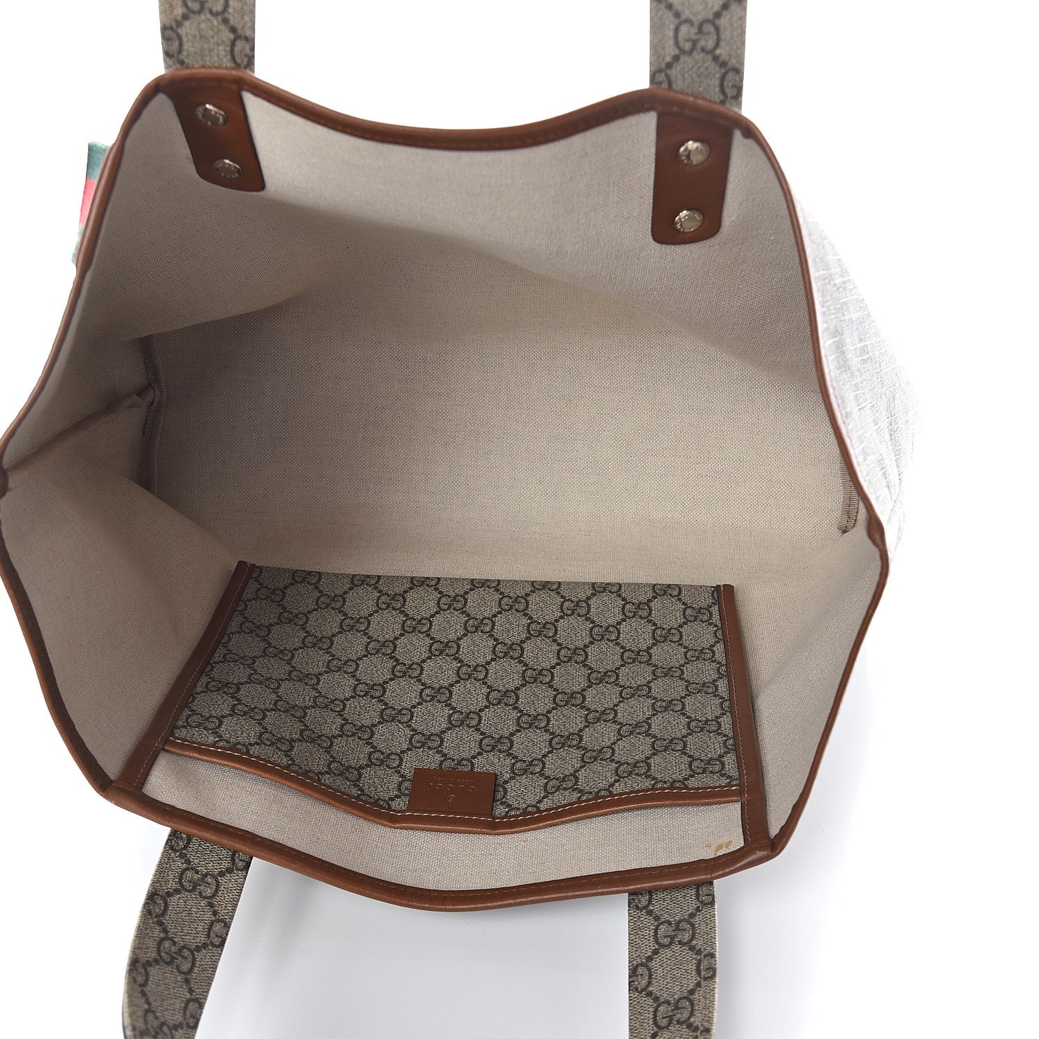 Gucci GG Plus Monogram Medium Signature Web Loop Tote Brown 5 of 9