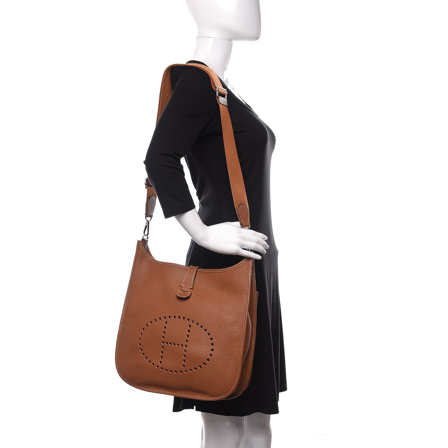 Hermes Taurillon Clemence Evelyne III GM Gold 2 of 10