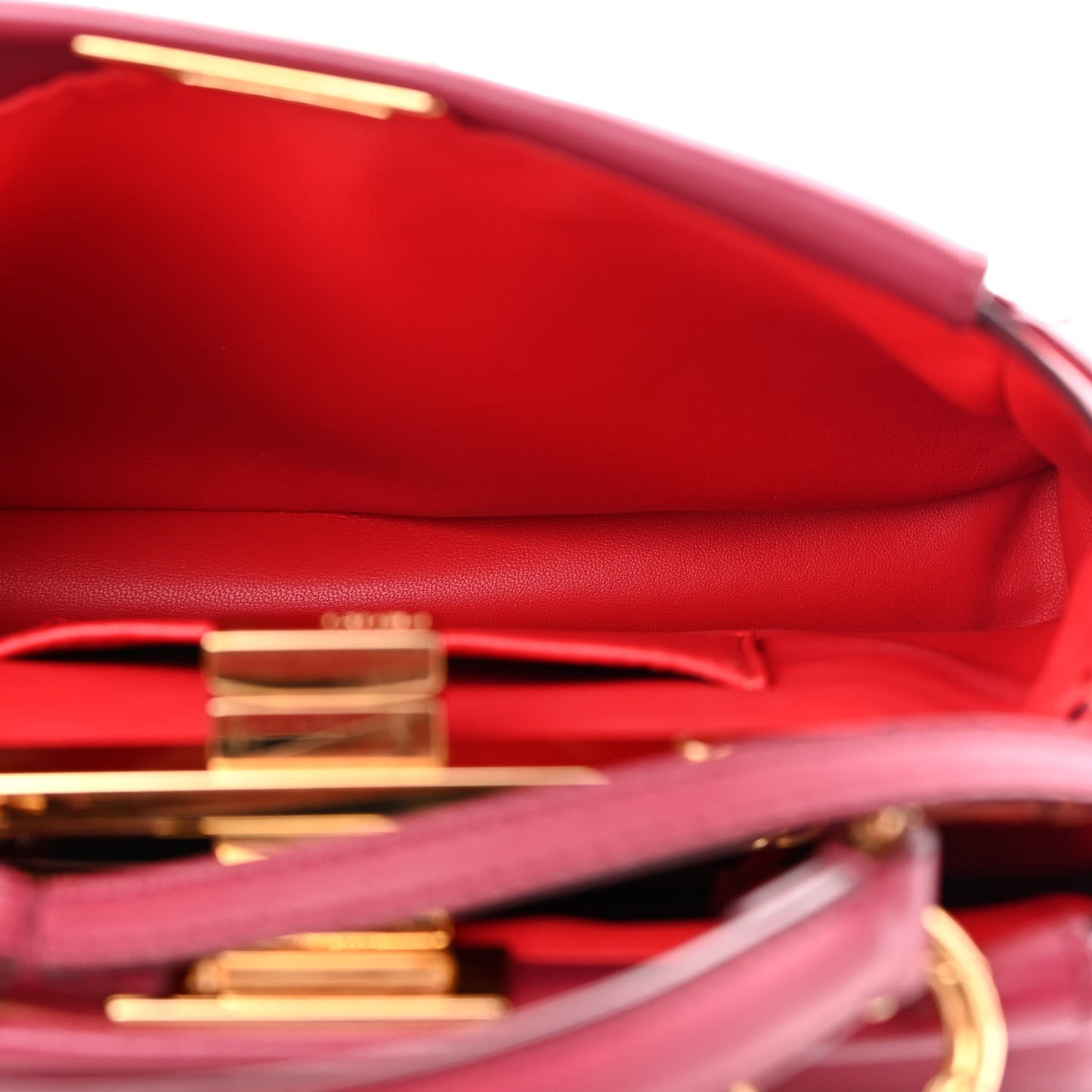 Nappa Monster Eyes Mini Peekaboo Iconic Satchel Amarena Fiamma