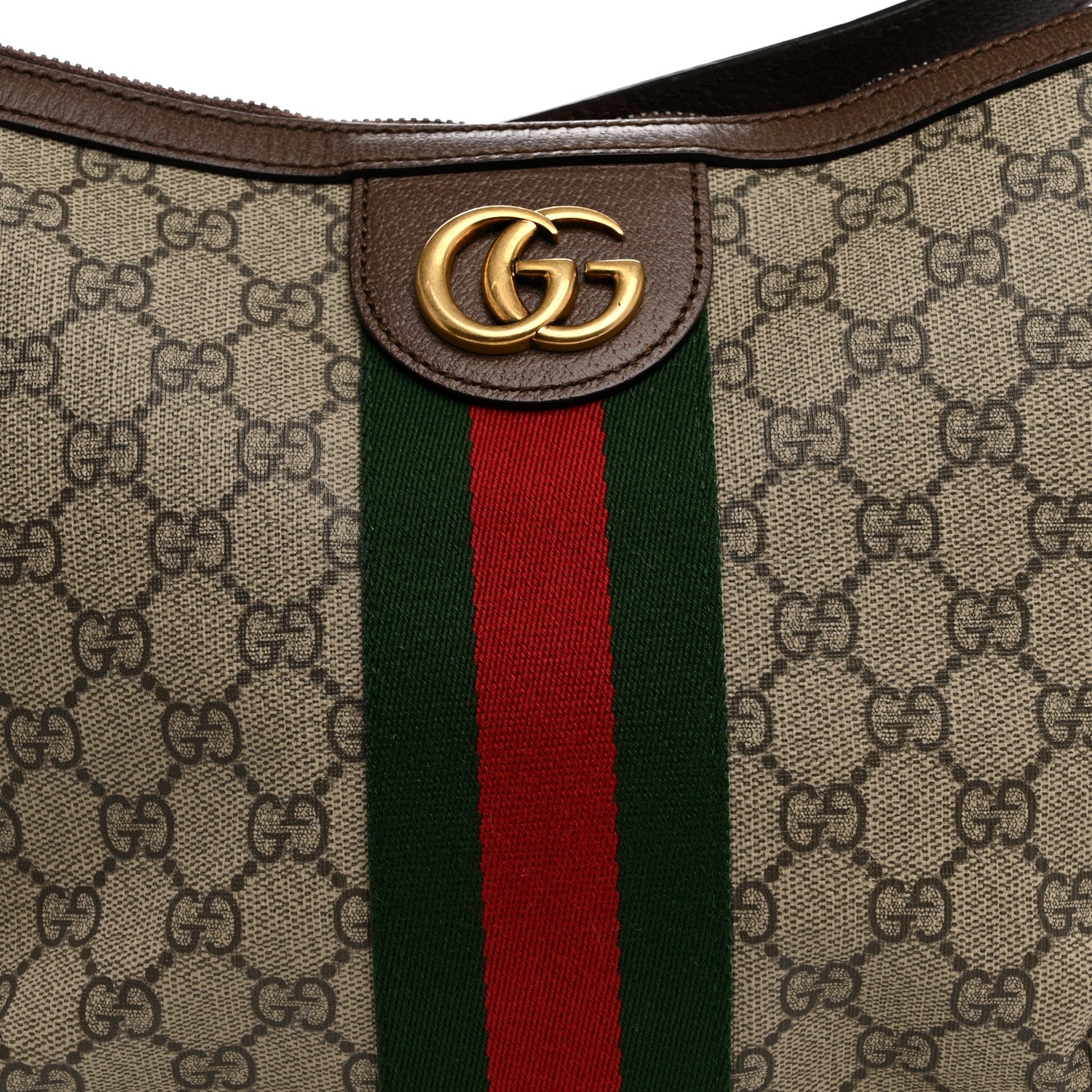 Gucci GG Supreme Monogram Web Small Ophidia Half Moon Hobo Brown 8 of 10