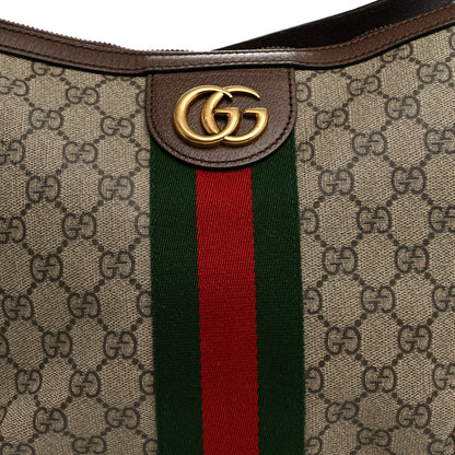 Gucci GG Supreme Monogram Web Small Ophidia Half Moon Hobo Brown 8 of 10