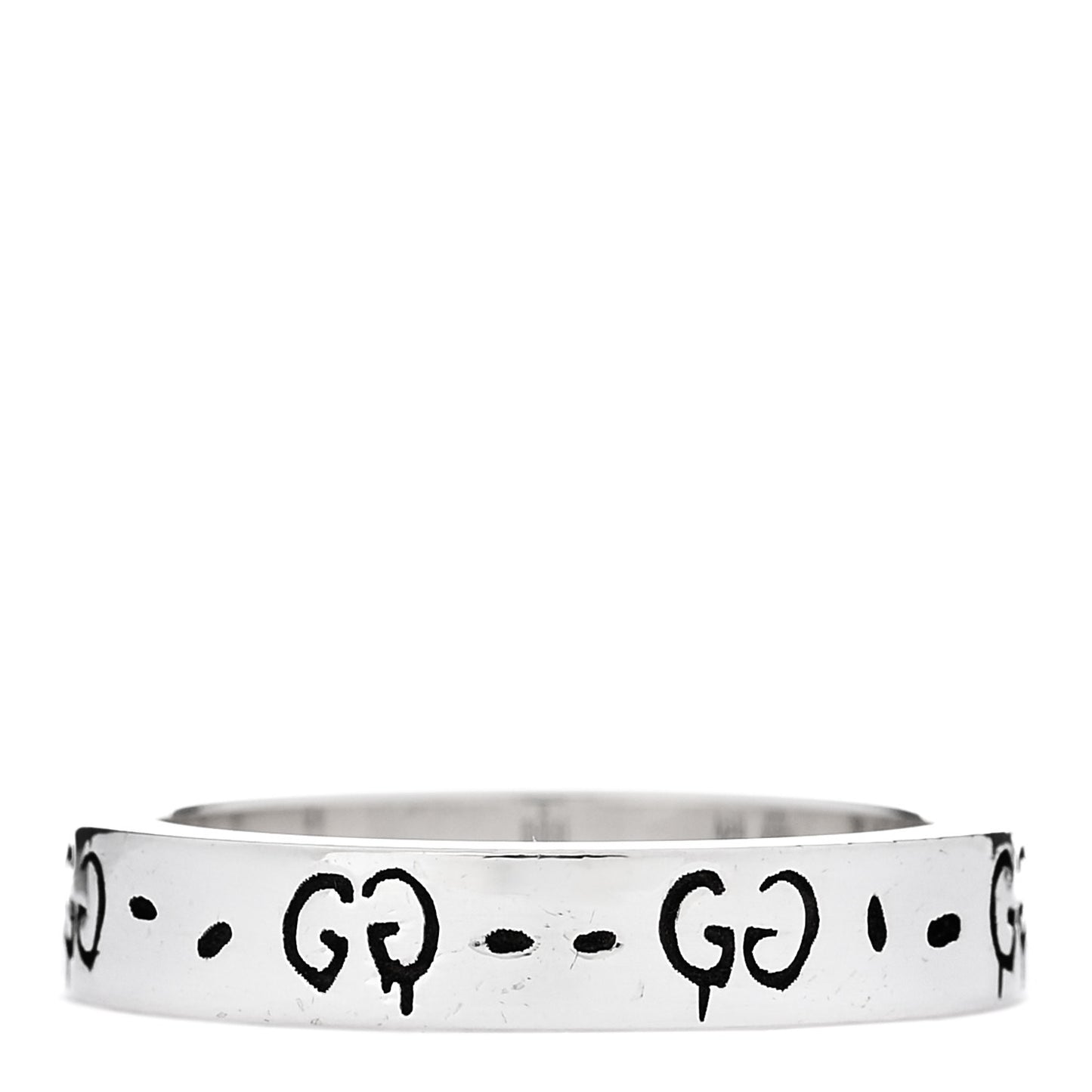 Sterling Silver Narrow GucciGhost Ring 54 6.75
