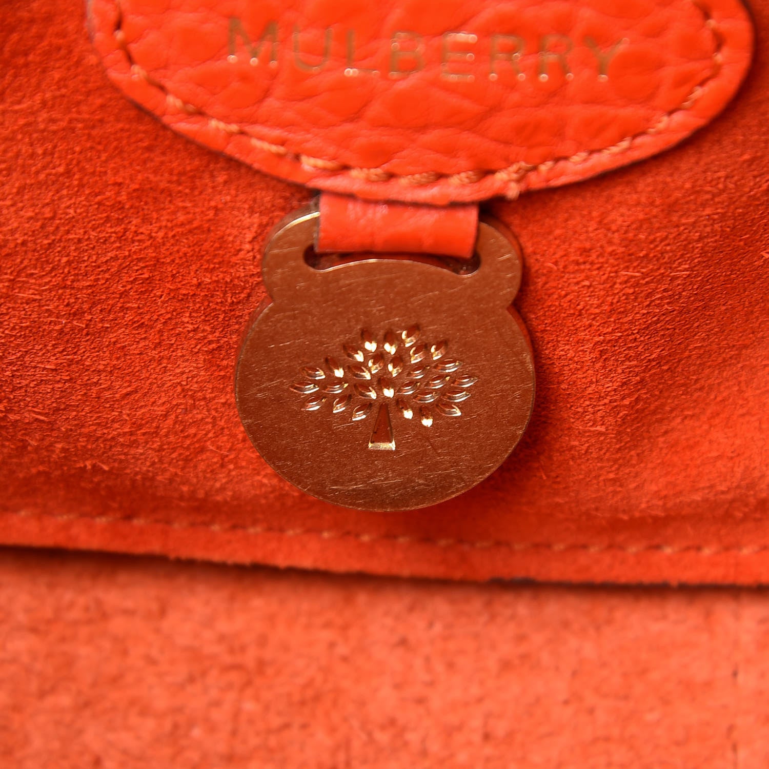 Mulberry Shiny Grain Bayswater Flame 7 of 17