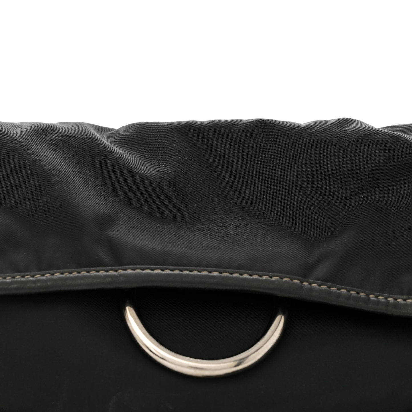 Tessuto Nylon Tassel Shoulder Bag Black