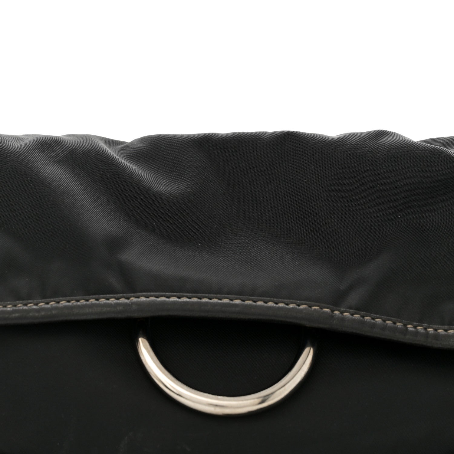 Prada Tessuto Nylon Tassel Shoulder Bag Black 8 of 16