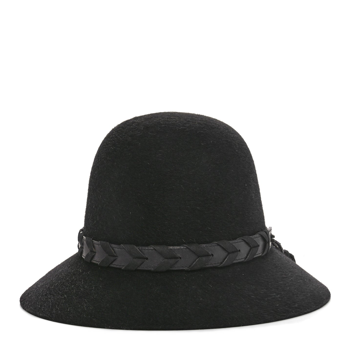 Rabbit Felt Lambskin Hat 58 Black