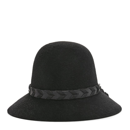 Hermes Rabbit Felt Lambskin Hat 58 Black 6 of 10