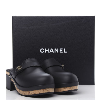 Chanel Calfskin CC Turn Lock Clogs 37 Black 11 of 11