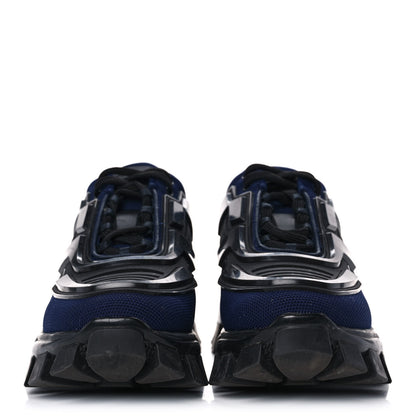 Prada Rubber Knit Fabric Cloudbust Thunder Sneakers 38.5 Navy Black 2 of 8