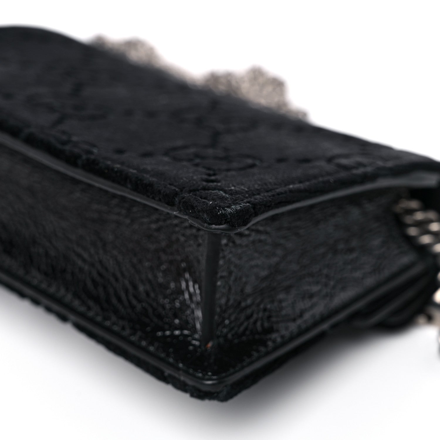 Gucci Velvet GG Monogram Super Mini Dionysus Shoulder Bag Black 18 of 23
