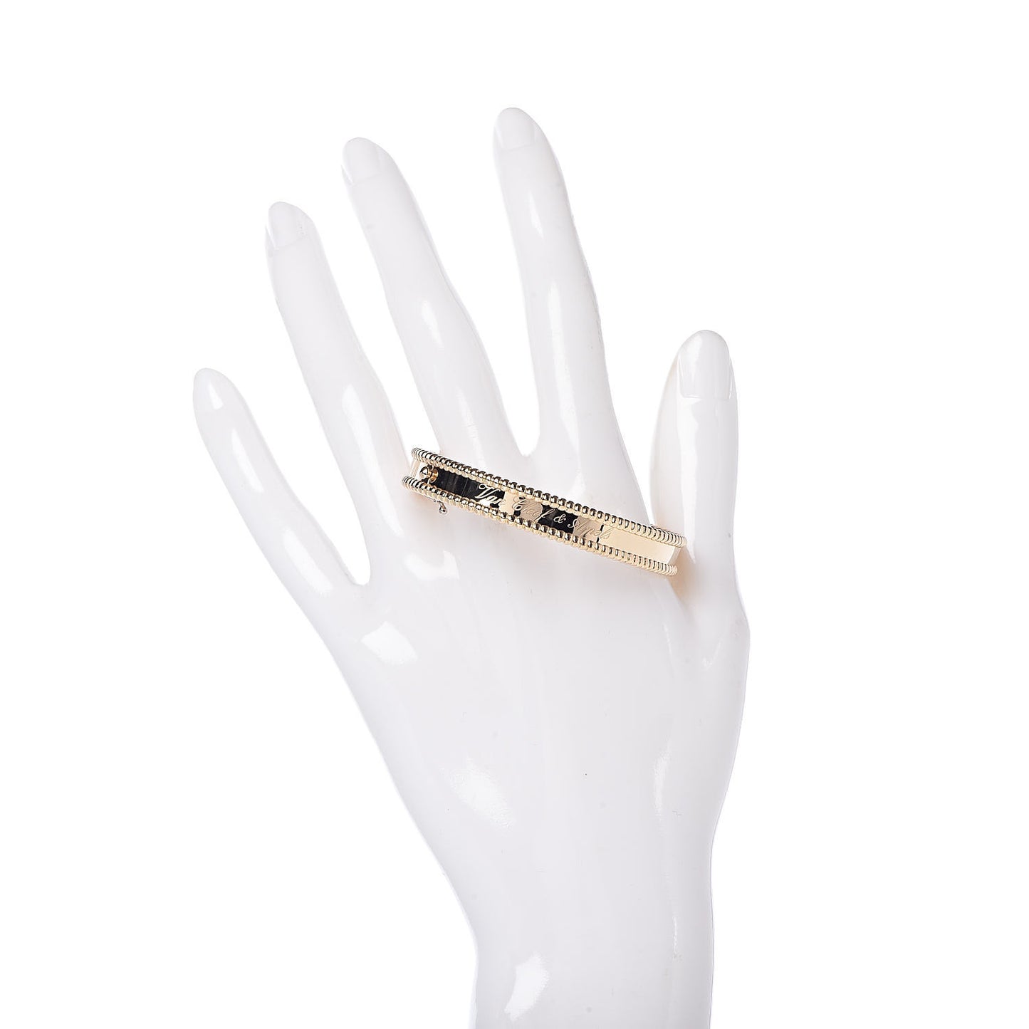 18K Yellow Gold Perlee Signature Bangle Bracelet S