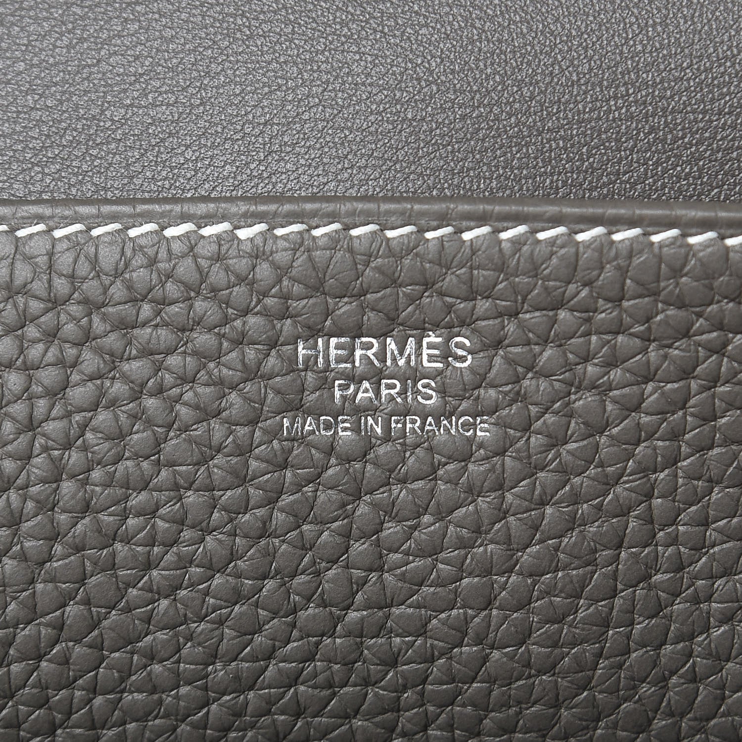 Hermes Taurillon Clemence Halzan 31 GM Etain 8 of 13