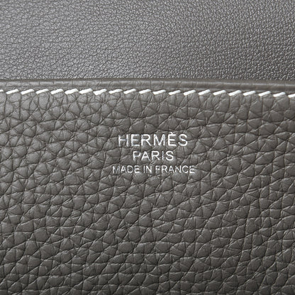 Hermes Taurillon Clemence Halzan 31 GM Etain 8 of 13