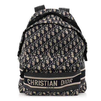 Christian Dior Oblique Diortravel Backpack Blue 1 of 12
