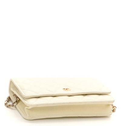 Chanel Caviar Quilted Wallet On Chain WOC White 3 of 11