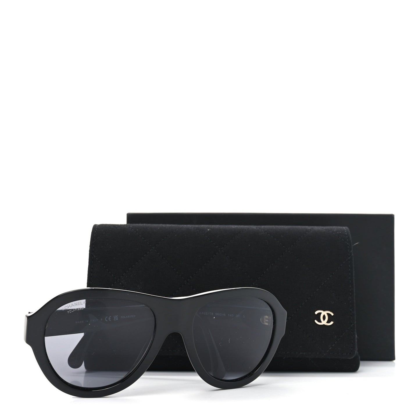 Acetate Strass Pilot Sunglasses 5467-B Black