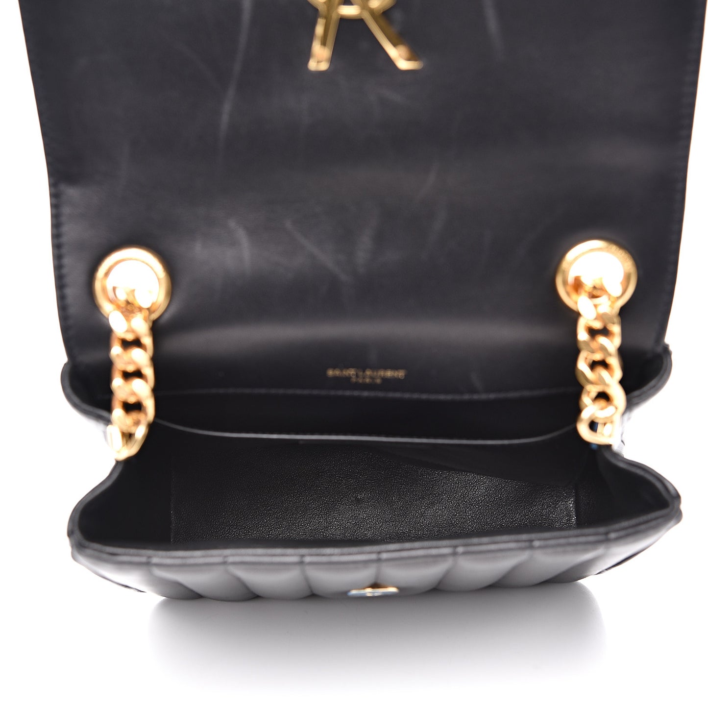 Lambskin Matelasse Monogram Medium Vicky Chain Bag Black