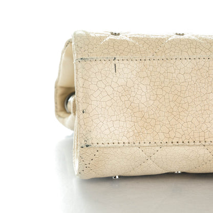 Chanel Glazed Crackled Calfskin Studded Mademoiselle Flap Beige 8 of 9