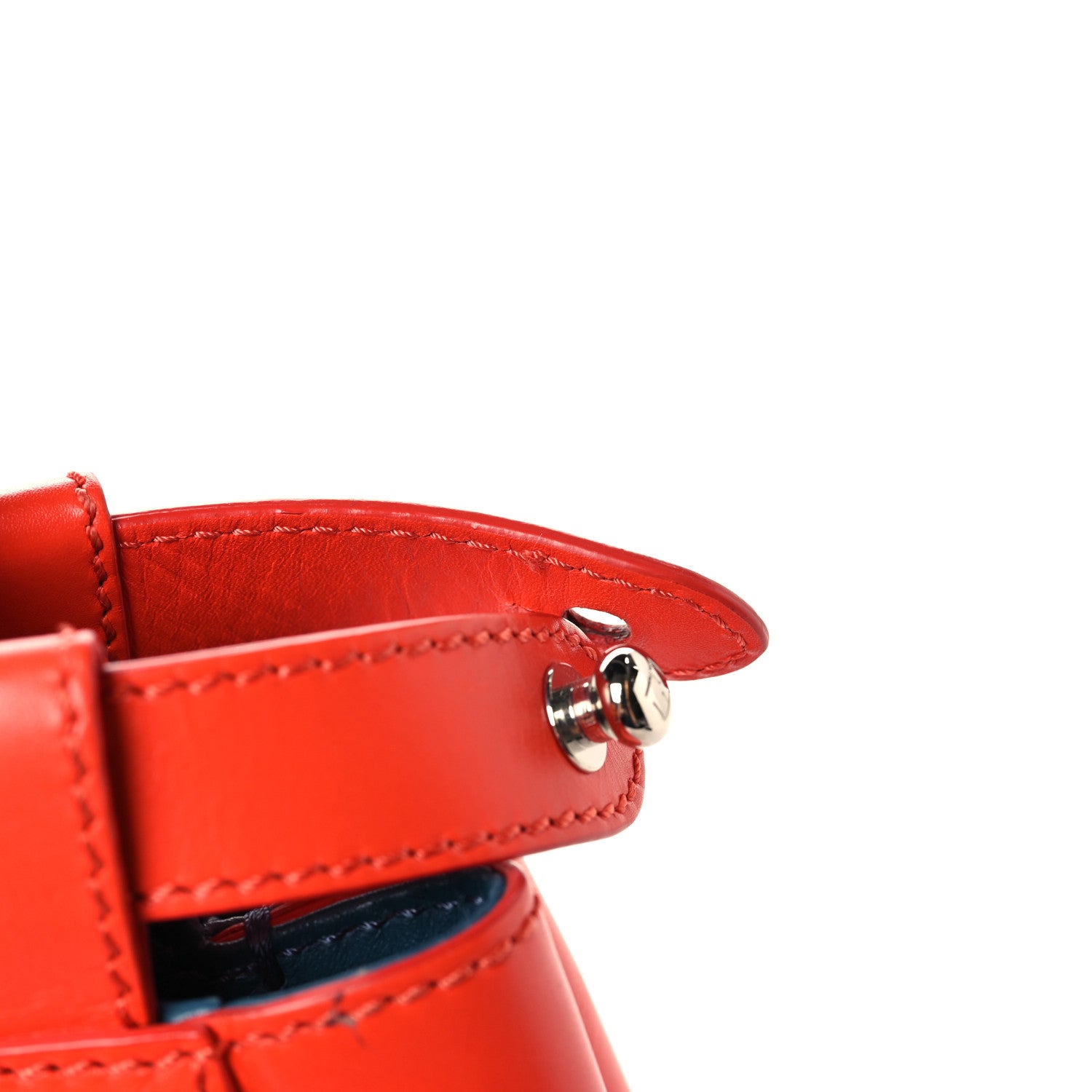 Fendi Vitello Morgan Snakeskin Crocodile Monster Eyes Medium Peekaboo Iconic Satchel Papavero Multicolor 16 of 16