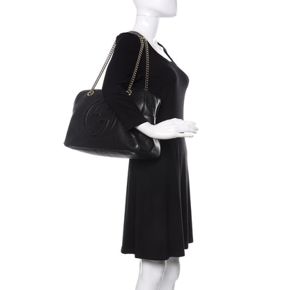 Gucci Pebbled Calfskin Medium Soho Bowler Black 2 of 14