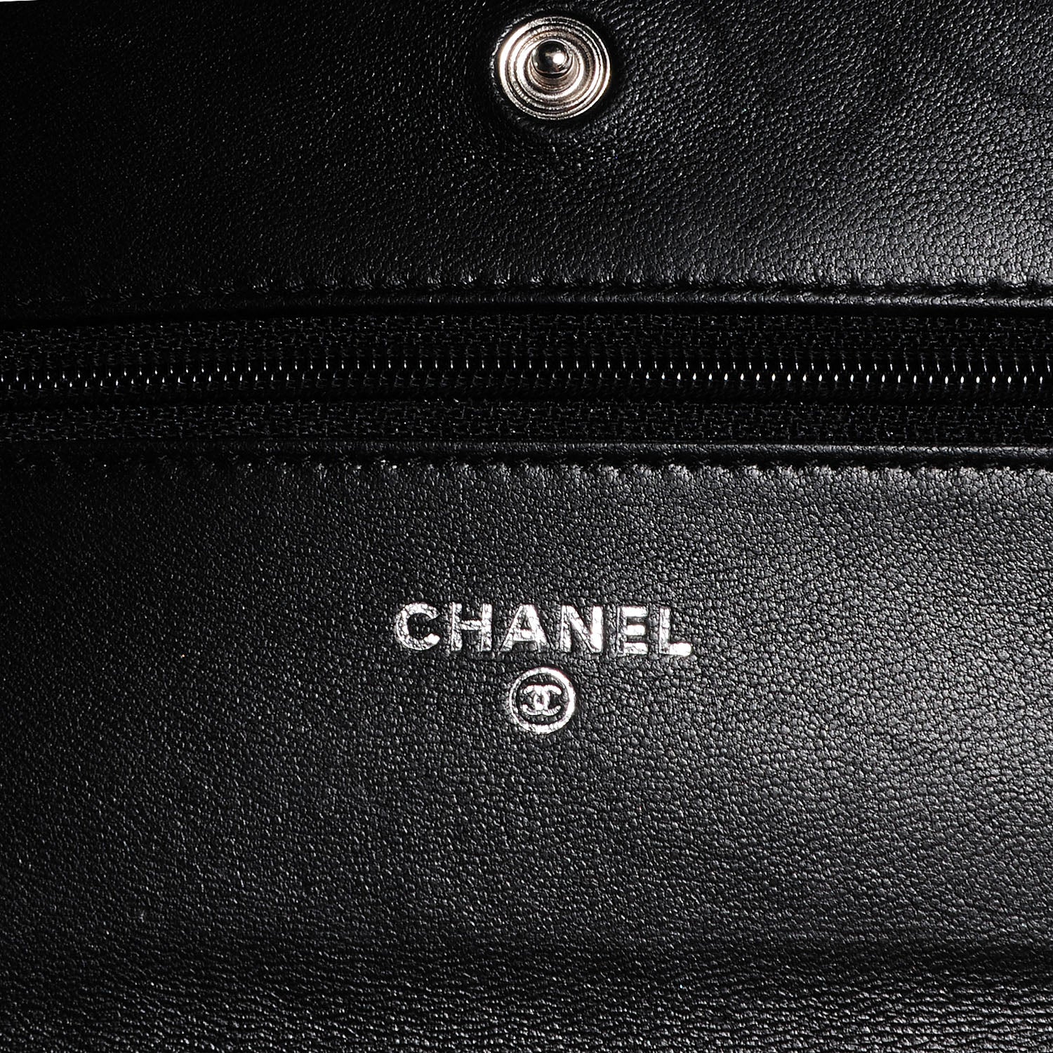 Chanel Lambskin Camellia Wallet on Chain WOC Black 6 of 9