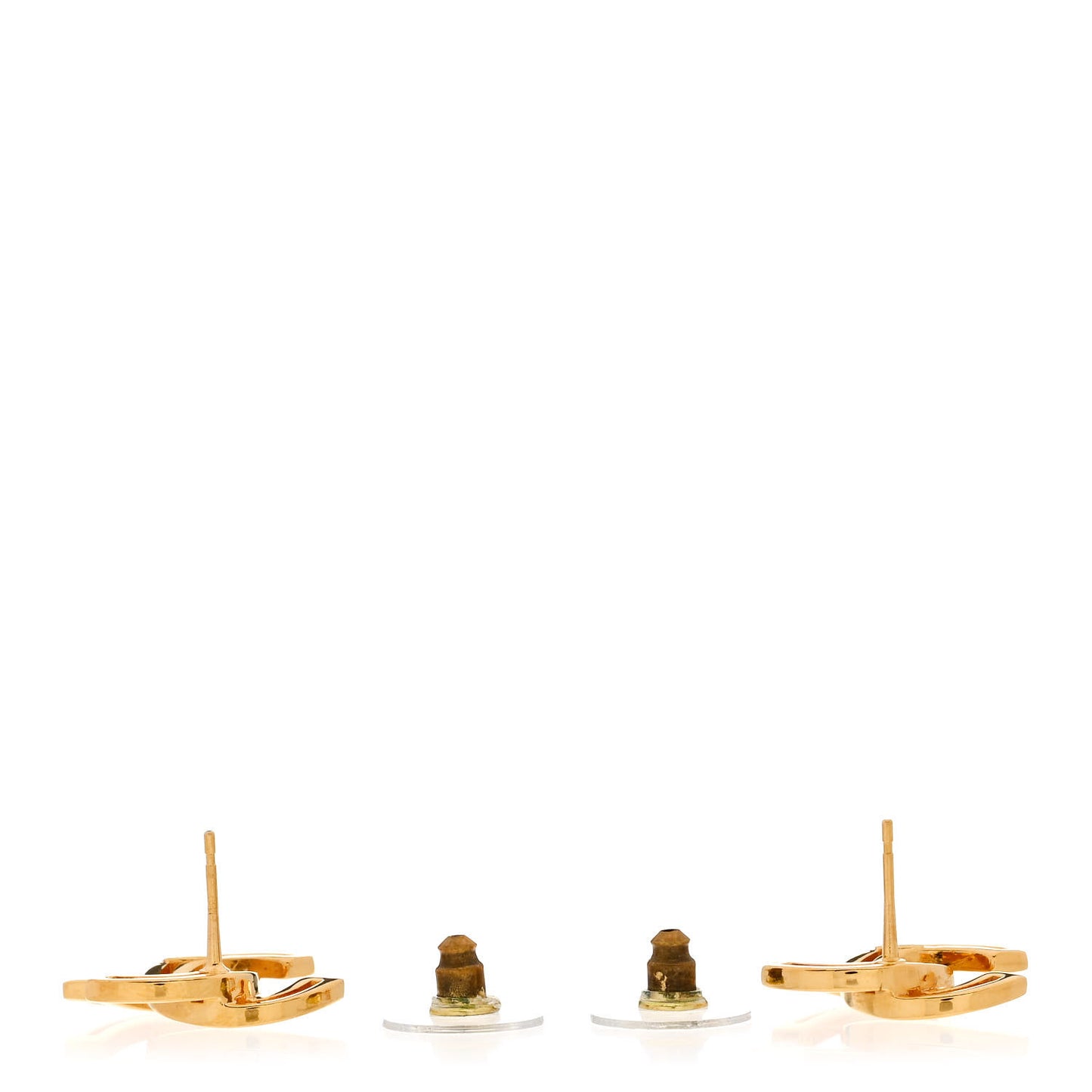 Metal Obazine CC Earrings Gold