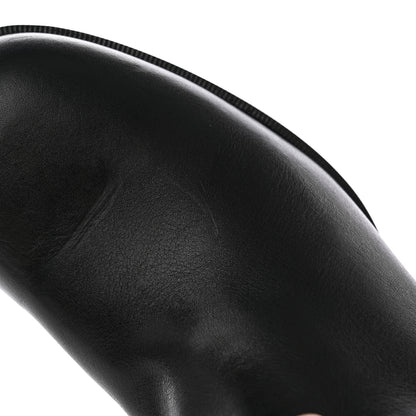 Chanel Calfskin CC Logo Mid Calf Boots Light Grey Black 18 of 19