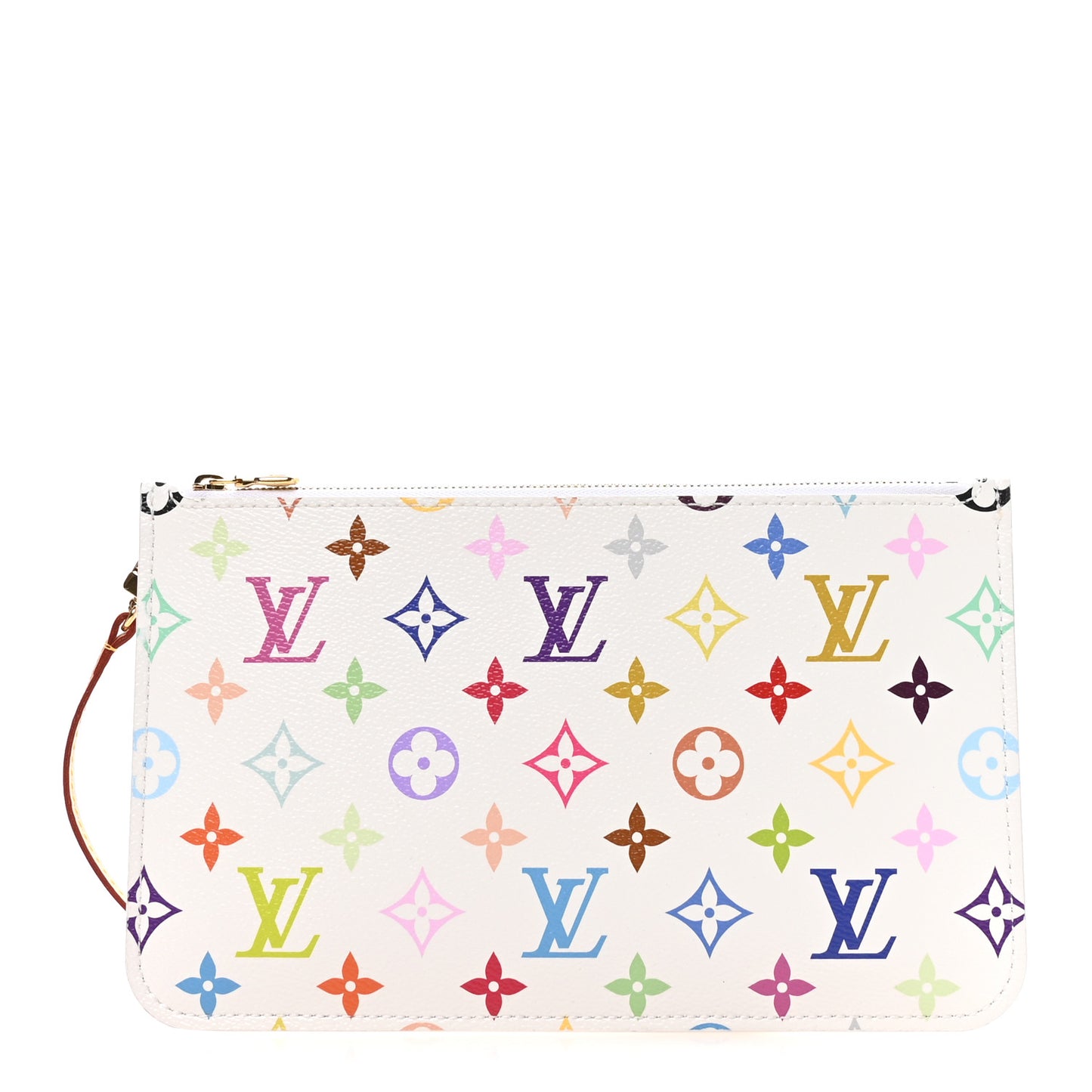 LV X TM Monogram Multicolor Neverfull Pochette White