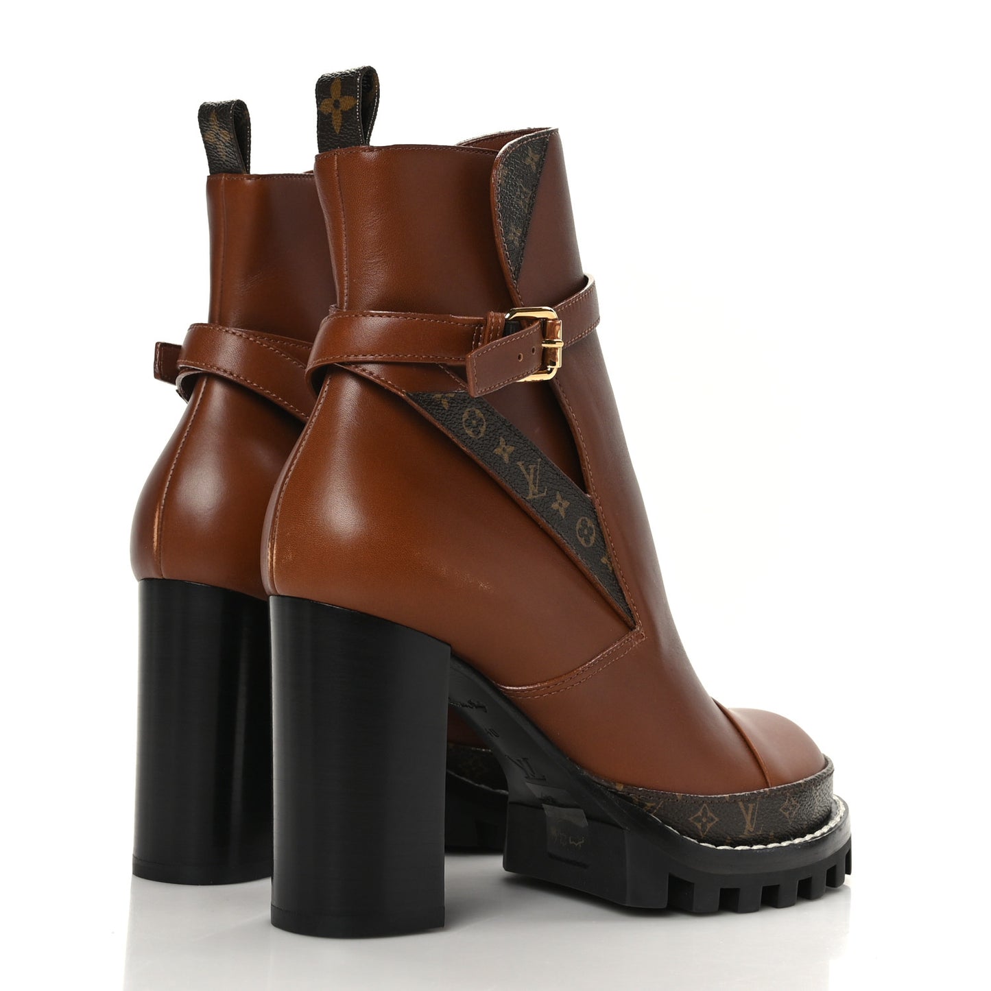Calfskin Monogram Star Trail Ankle Boots 40 Cognac
