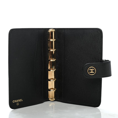 Chanel Goatskin Small Ring Agenda Planner Black 4 of 4