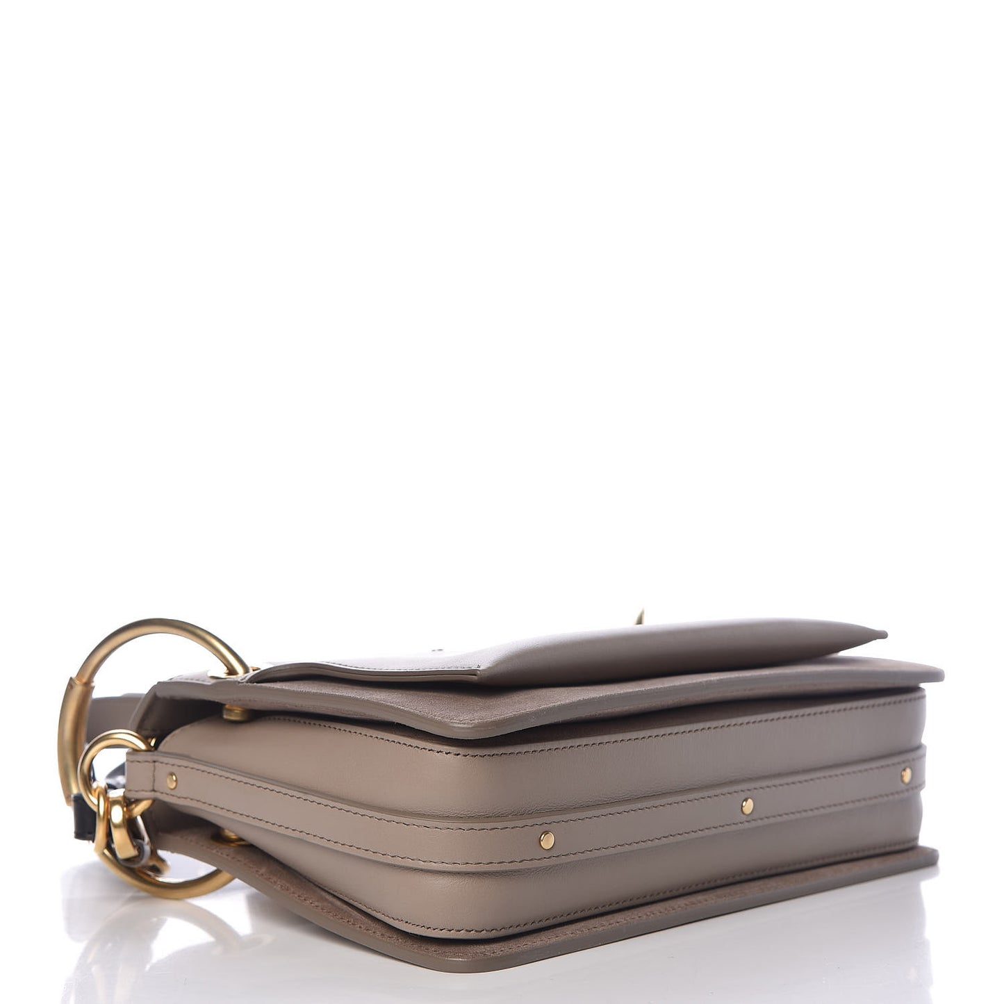 Calfskin Suede Small Roy Bag Motty Grey