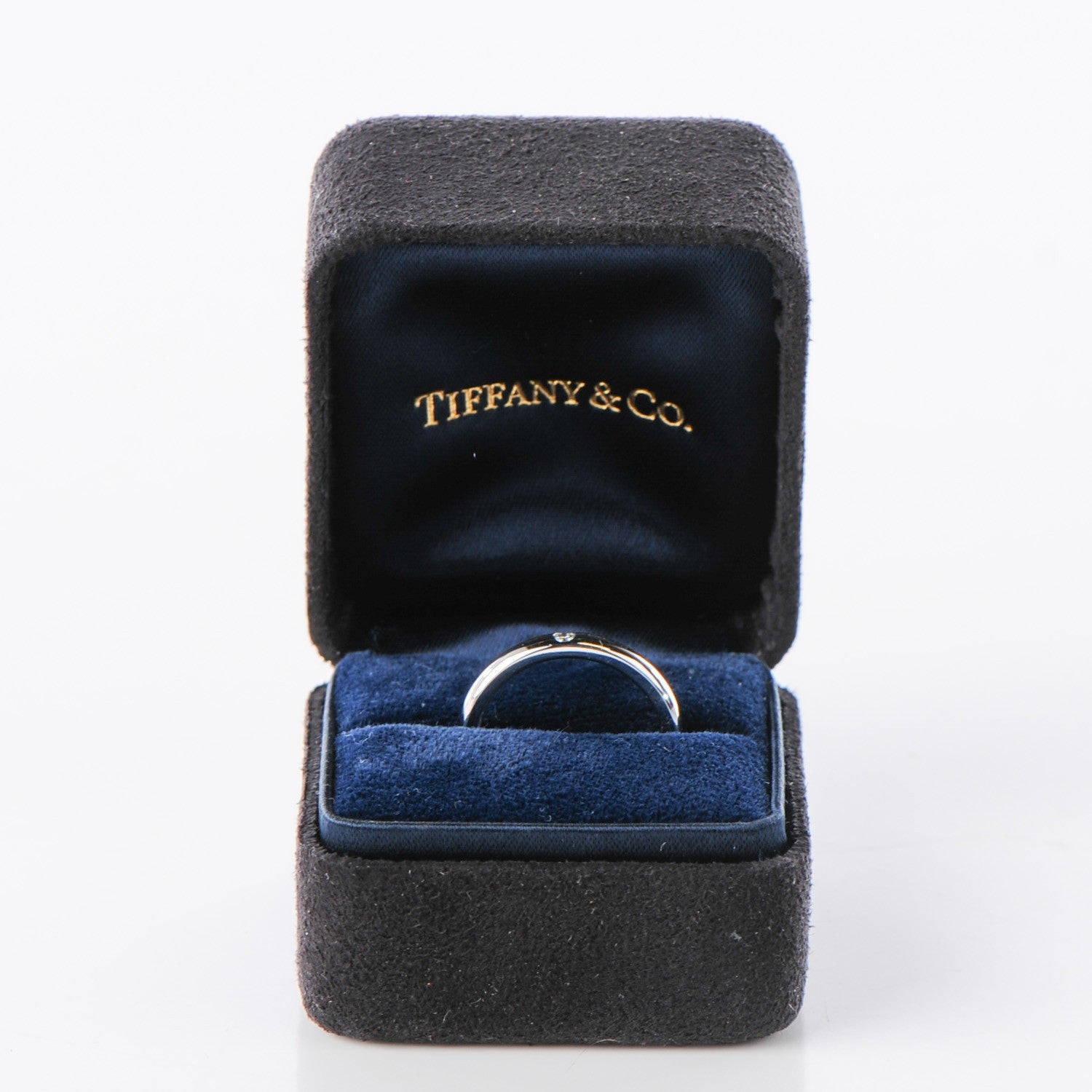 Tiffany Platinum Diamond Elsa Peretti Band Ring 5.5 4 of 6