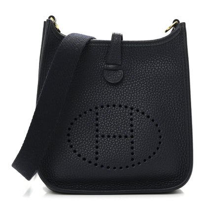 Hermes Taurillon Clemence Evelyne TPM Bleu Nuit 1 of 11