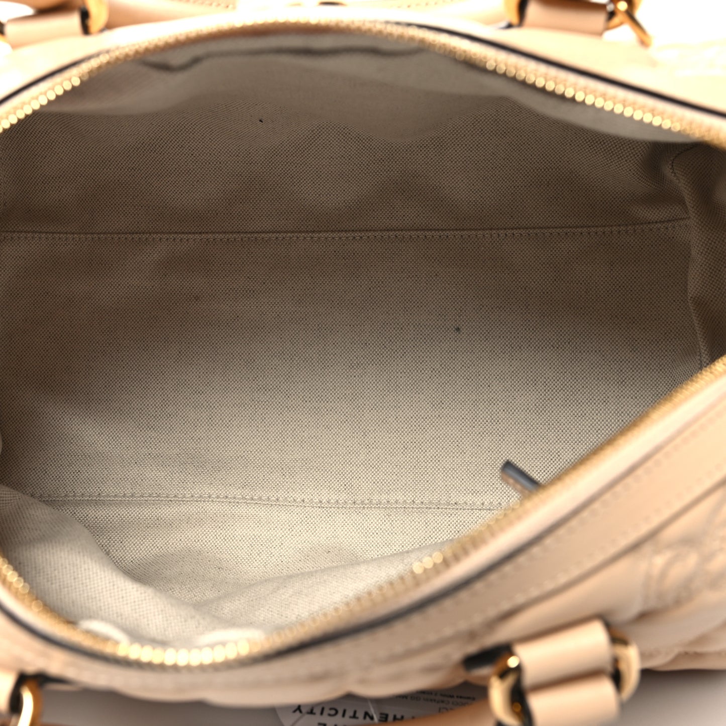 Calfskin GG Matelasse Medium Bowler Bag Naturale