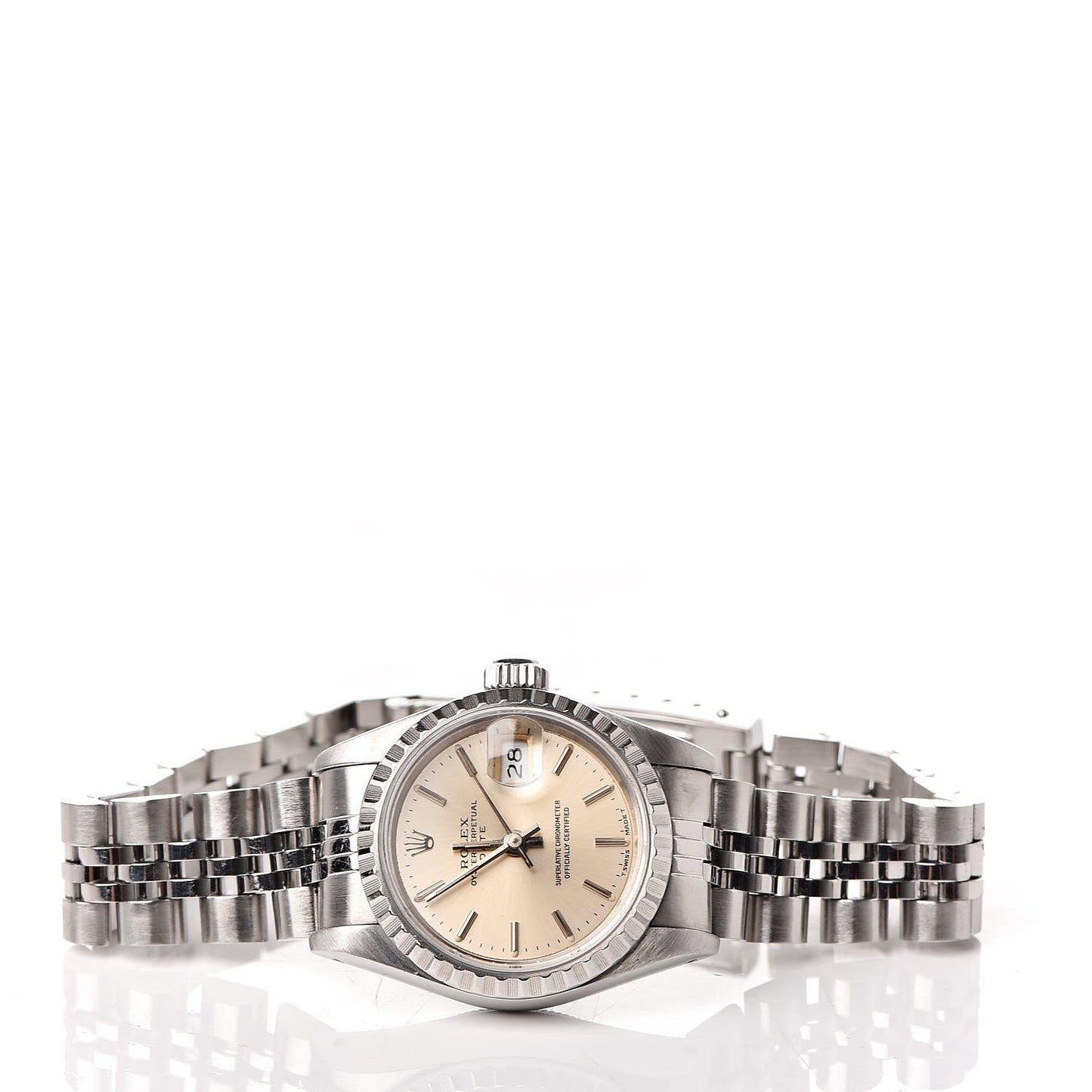 Stainless Steel 26mm Oyster Perpetual Date Watch Silver 69240