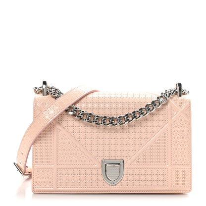 Christian Dior Patent Micro-Cannage Small Diorama Flap Bag Rose 1 of 9