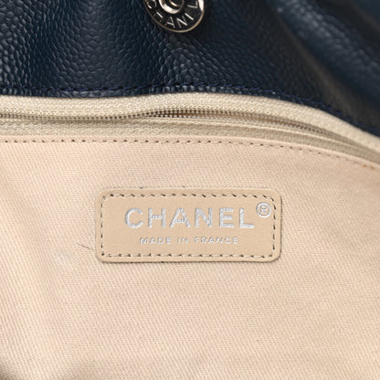 Chanel Caviar CC Timeless Shoulder Bag Navy Blue 6 of 10