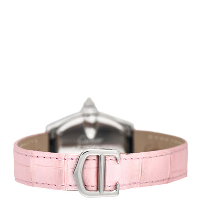 Cartier Stainless Steel Alligator Mother of Pearl 31mm Roadster Quartz Watch Pink 3 of 5