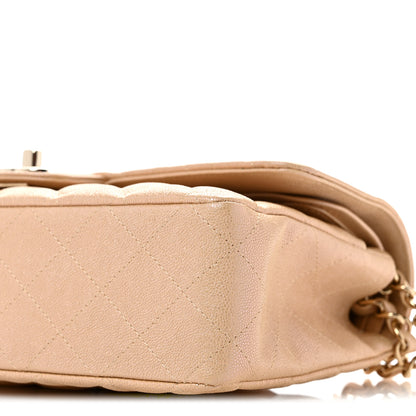 Chanel Iridescent Caviar Quilted Medium Double Flap Beige Beige 10 of 10