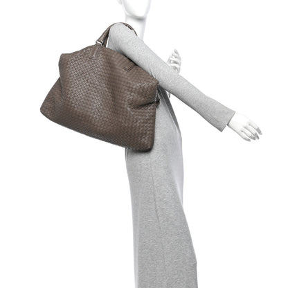 Bottega Veneta Nappa Intrecciato Maxi Convertible Tote Taupe Grey 2 of 10