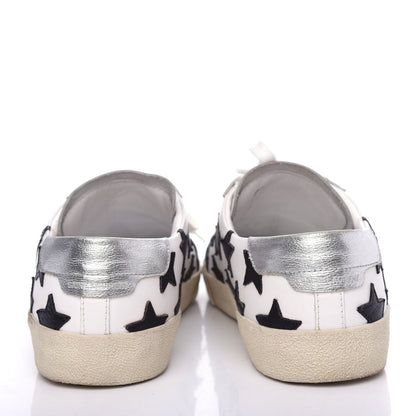 Saint Laurent Calfskin Star Court Sneakers 40 White Black 7 of 10