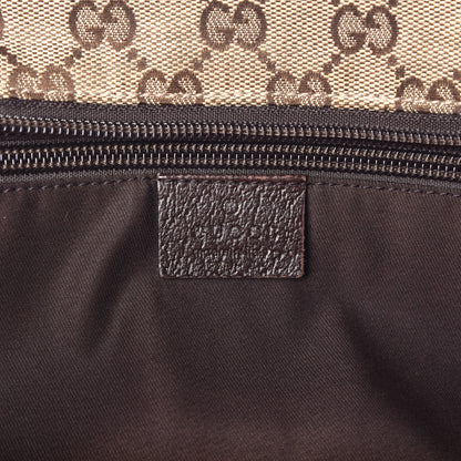Gucci GG Monogram Medium Web Handle Bucket Tote Dark Brown 6 of 10