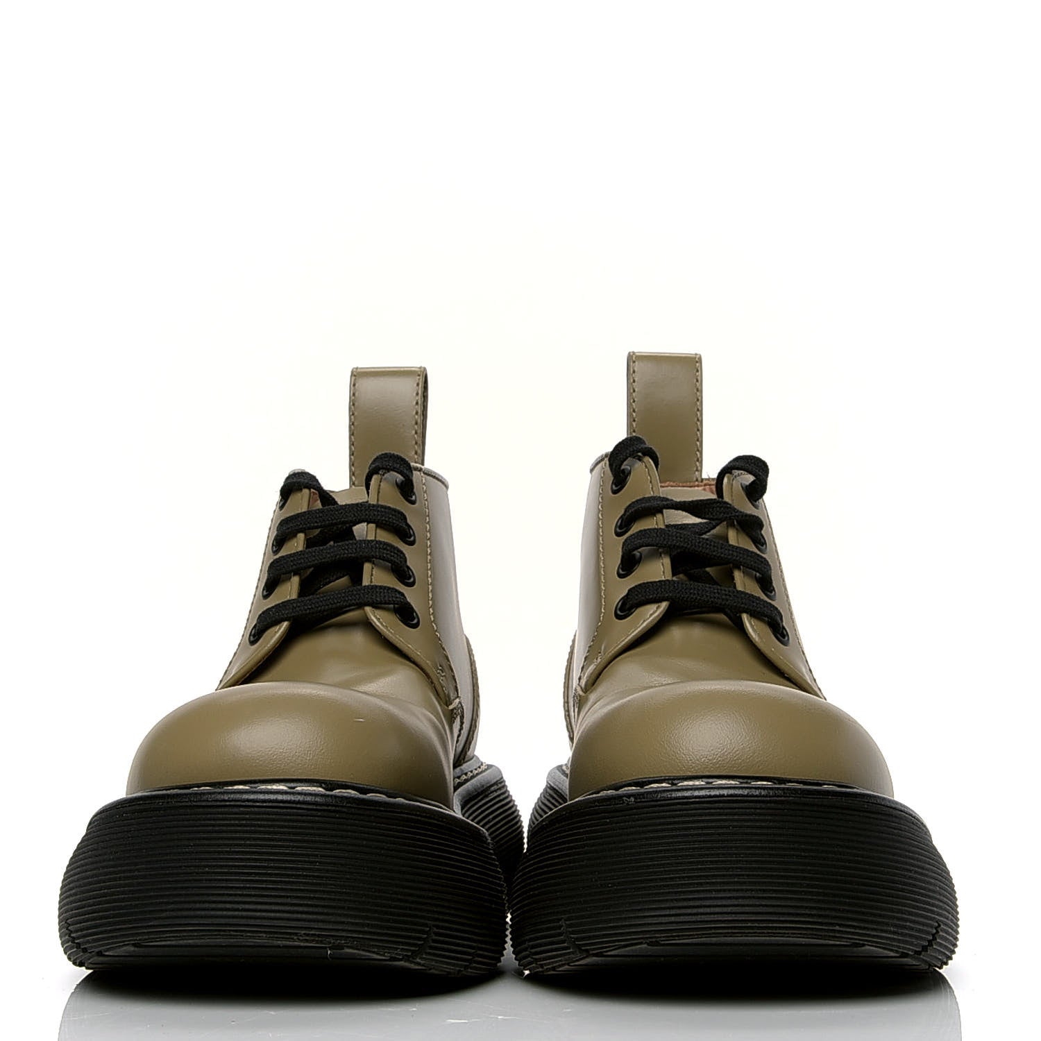 Bottega Veneta Calfskin The Swell Lace Up Ankle Boots 37 All Spice Black 3 of 6