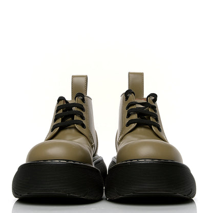 Bottega Veneta Calfskin The Swell Lace Up Ankle Boots 37 All Spice Black 3 of 6