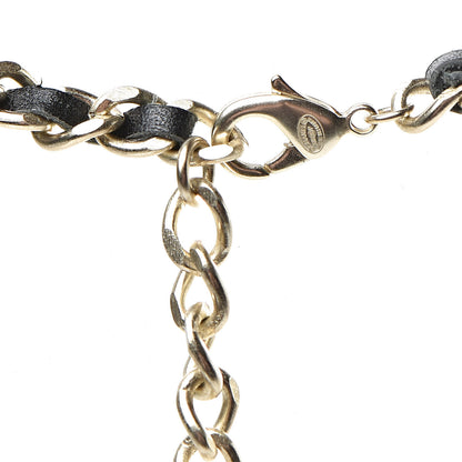 Chanel Metal Lambskin Lock Double Necklace Black 5 of 6