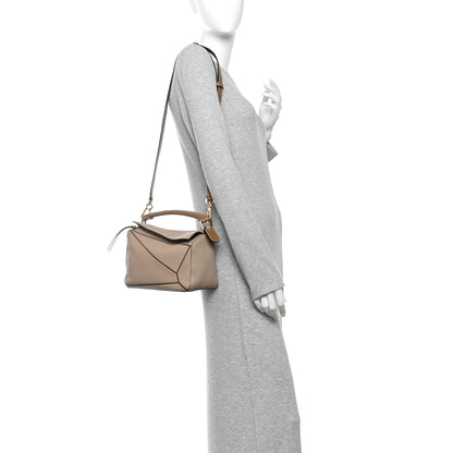 Loewe Grained Calfskin Small Puzzle Bag Sand Mink 2 of 10
