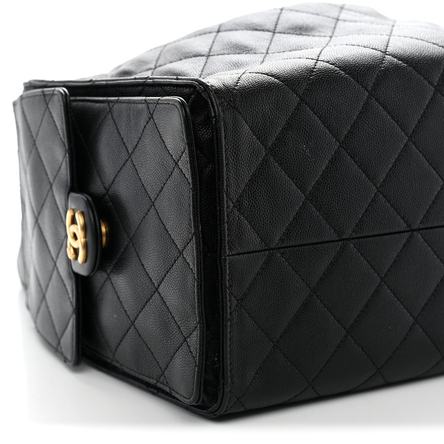 Caviar Quilted Medium Chanel 25 Handbag Black