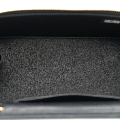 Chanel Lambskin Enamel Pearl Quilted Small Charm Me Vanity Case With Chain Black 5 of 10