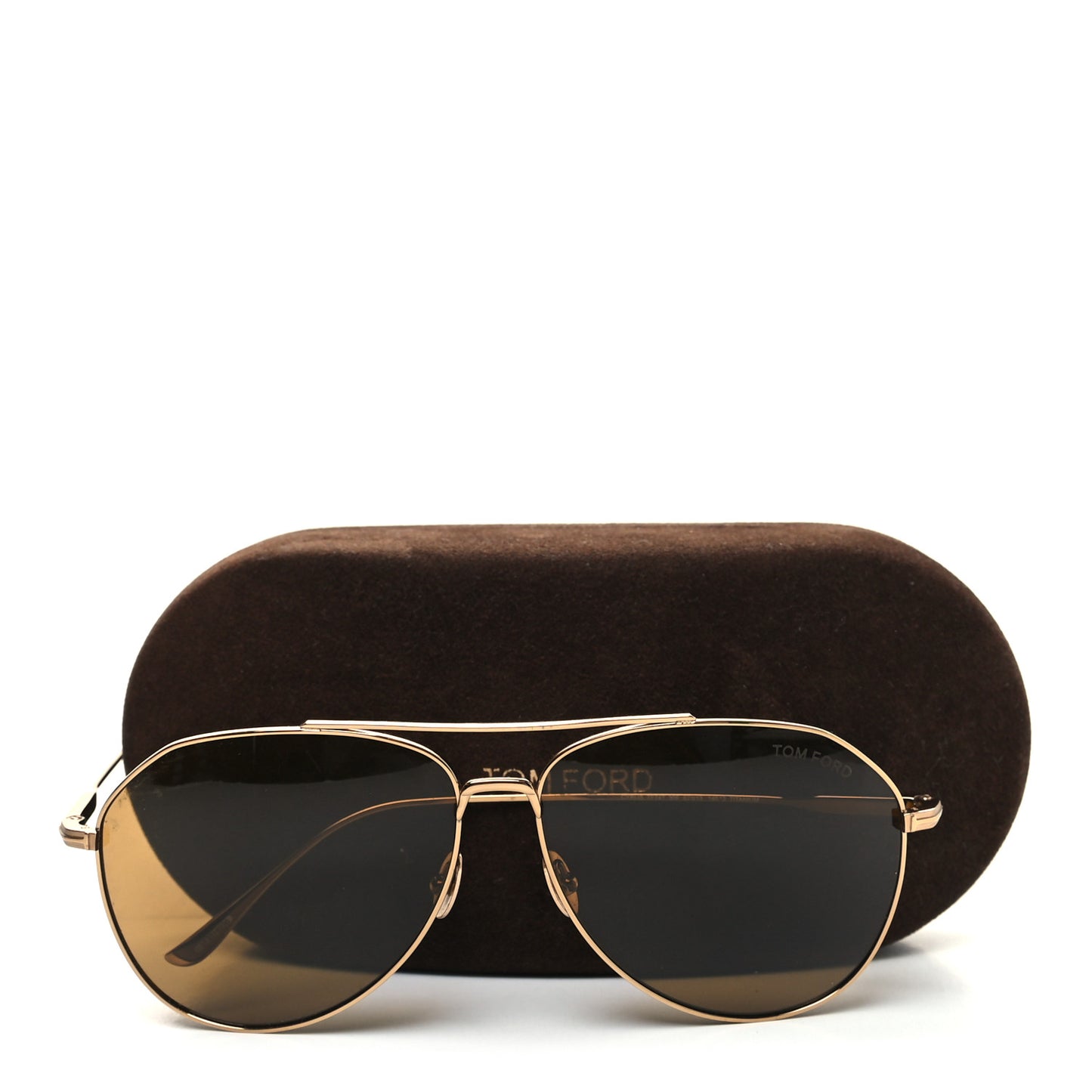 Titanium Cyrus Aviator Sunglasses TF747 Brown