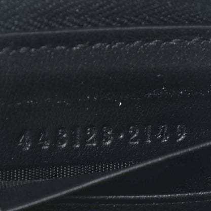 Gucci Calfskin Matelasse GG Marmont Zip Around Wallet Black 7 of 8